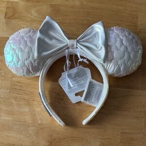 Loungefly Disney Iridescent White Minnie Ears Headband